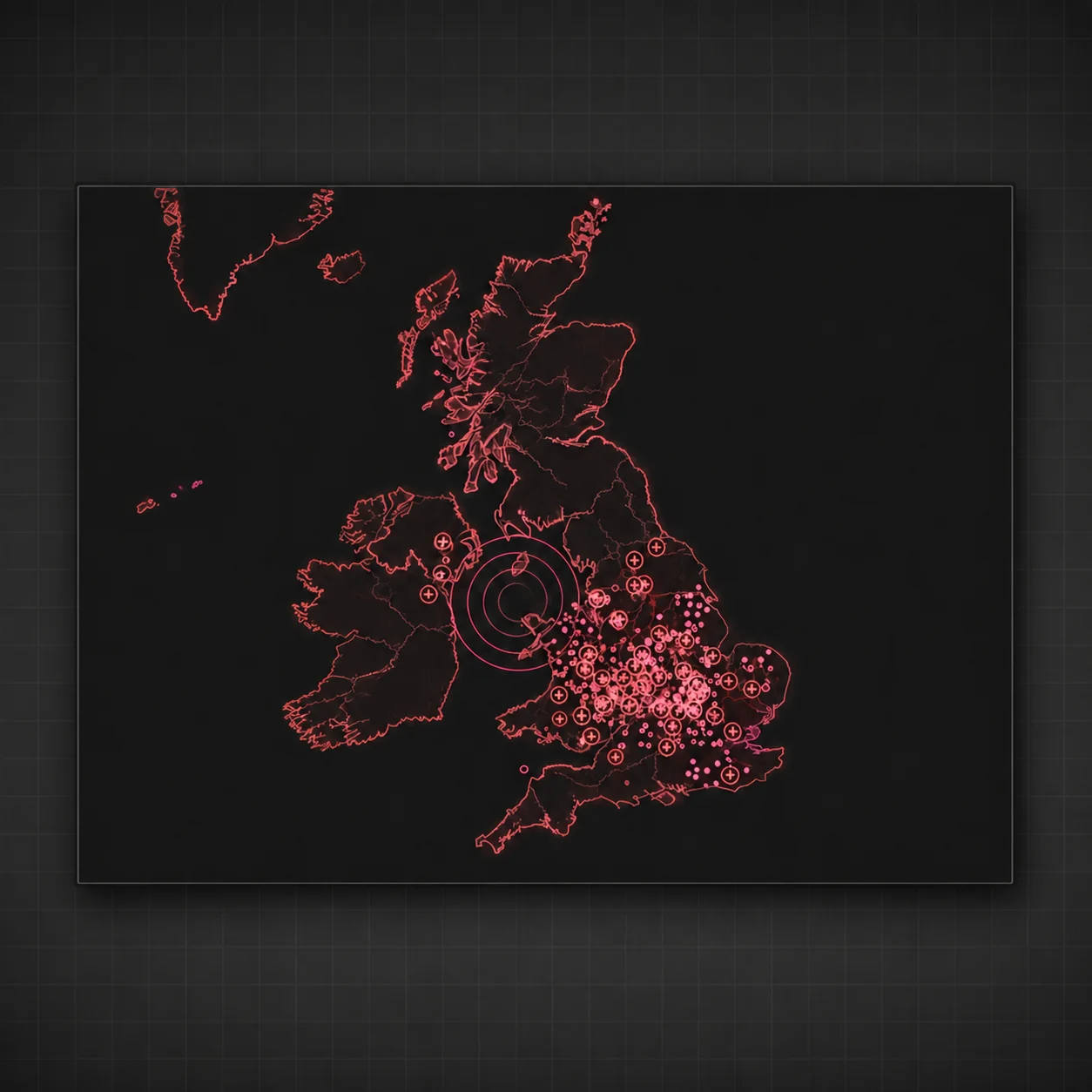 Memorial map — geographic database of cases with memorial overlays